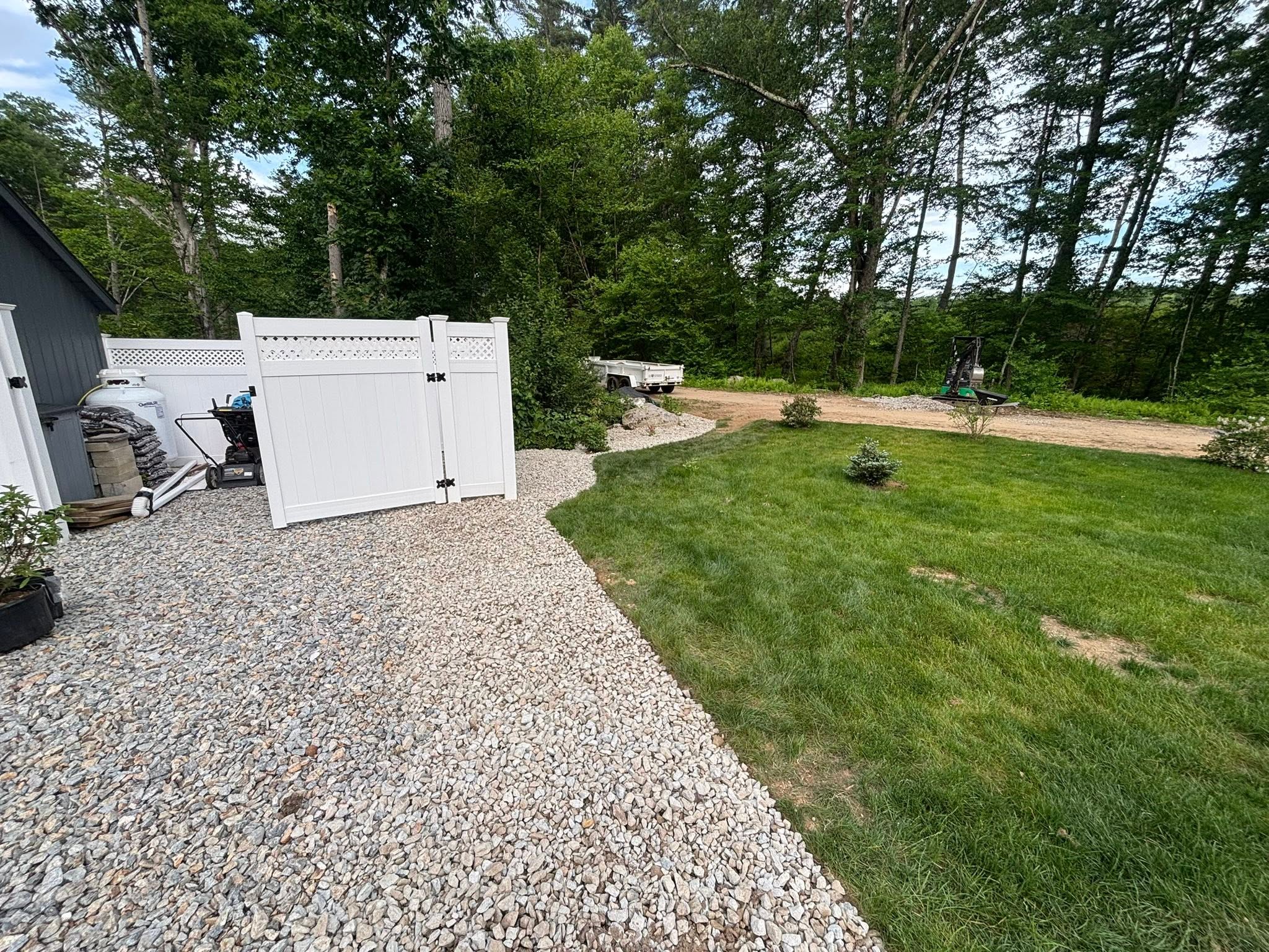 Stone Planting Bed Installation
